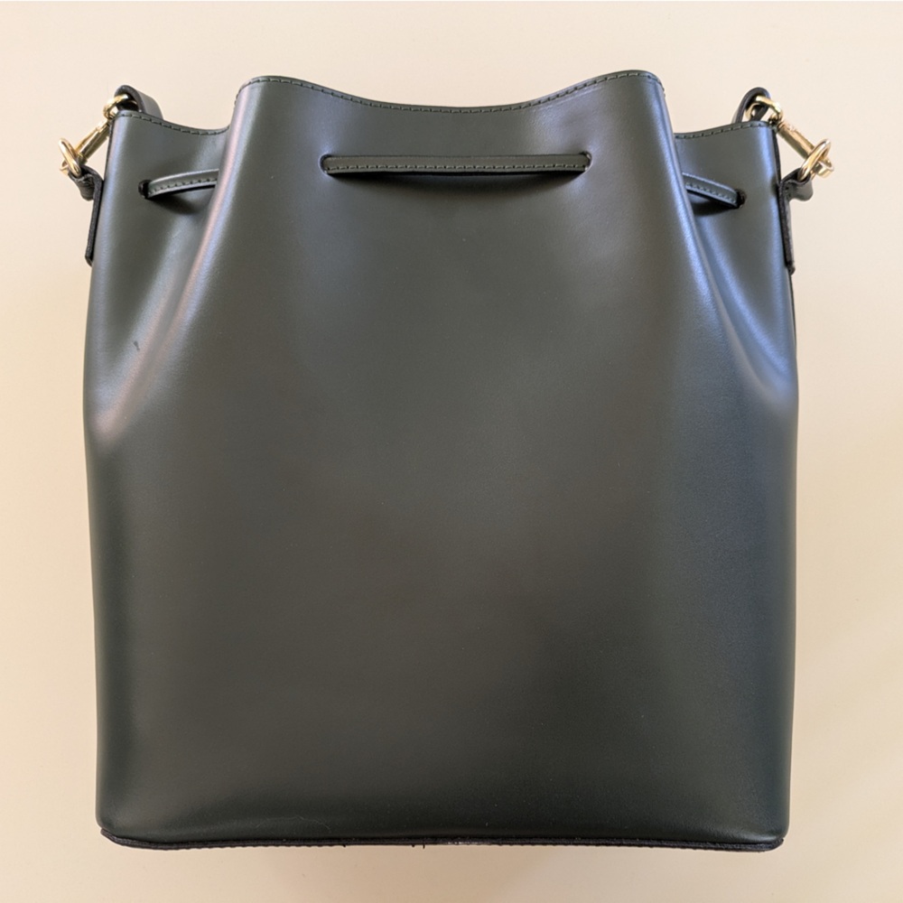 Green Leather Bucket bag - Picture 2 of 6